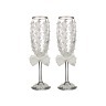 Набор бокалов для шампанского из 2 шт. с серебрянной каймой 170 мл. (802-651033) 