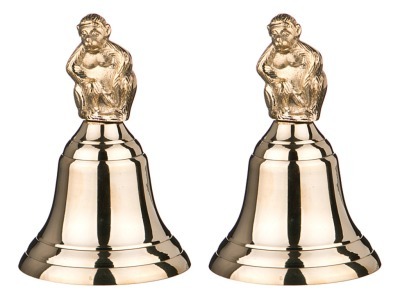 Набор колокольчиков из 2 шт."обезьяна" высота=17 см. Sri Ram (878-139) 