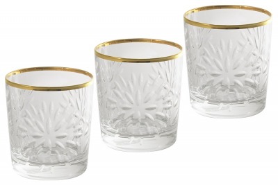 Набор: 6 хрустальных стаканов для виски Умбрия - золото - SM839_844-AL Same