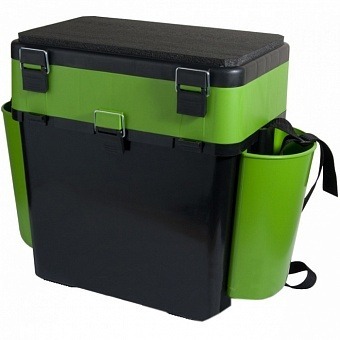 Ящик для зимней рыбалки Helios FishBox двухсекционный 10л зеленый (64060) (54331)