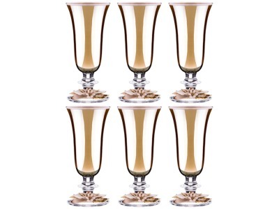 Набор бокалов для шампанского из 6 шт. 200 мл. высота=18 см. White Cristal (647-741) 
