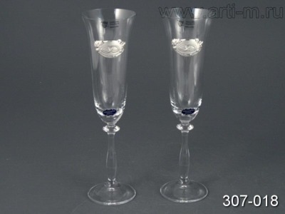 Набор бокалов из 2 шт 225 мл. Cristalleria Acampora (307-018) 