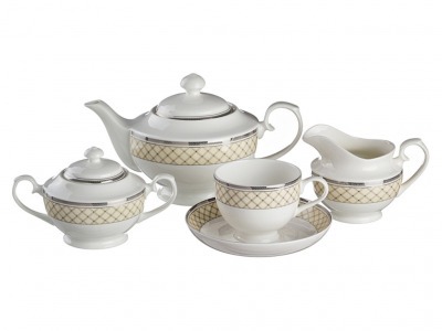 Чайный сервиз на 6 персон 15 пр.1200/220 мл. Porcelain Manufacturing (133-189) 