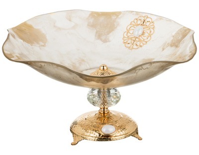 Декоративная чаша "april" золотая диаметр=35 см. высота=18 см. Franco S.r.l. (316-1116) 