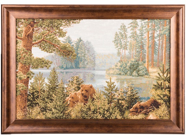 Гобеленовая картина "бор на озере" 61*43 см. (404-730-20) 