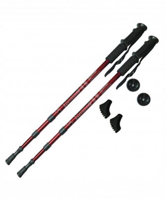 Палки для скандинавской ходьбы H10015-2 90-135 см, 2-секционные, бордовый (153540)