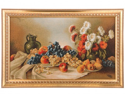 Гобеленовая картина "натюрморт с виноградом" 67*42 см. Оптпромторг Ооо (404-130-29) 