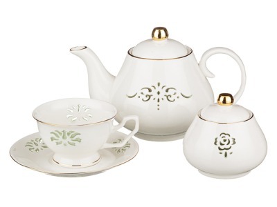 Чайный сервиз на 6 персон 14пр. 200мл Porcelain Manufacturing (779-088) 