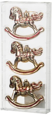 Декоративное изделие:набор лошадок из 3 шт. цвет:золото высота=8 см Polite Crafts&gifts (858-043) 