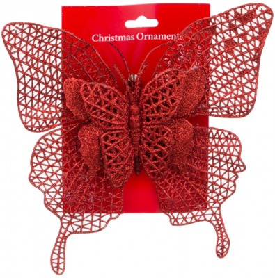 Декоративное изделие:бабочка высота=20 см цвет: красный Polite Crafts&gifts (858-094) 