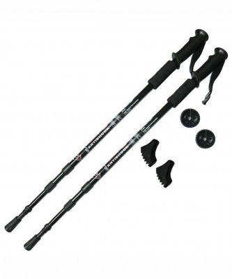 Палки для скандинавской ходьбы H10015-4 90-135 см, 2-секционные, черный (153541)