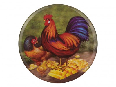 Магнит "петушок,курочка и цыпленок.семейное благополучие" 5,5*0,3*5,5 см. Polite Crafts&gifts (117-258) 