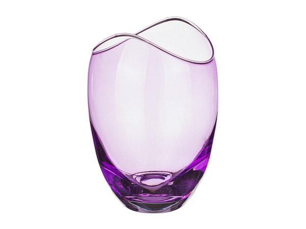 Ваза "гондола" фиолетовая высота=18 см. Crystalex Cz (674-404) 