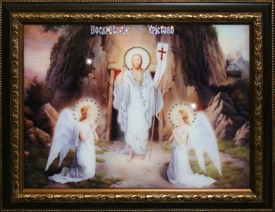 Картина Воскресение Христово с кристаллами Swarovski (1423)