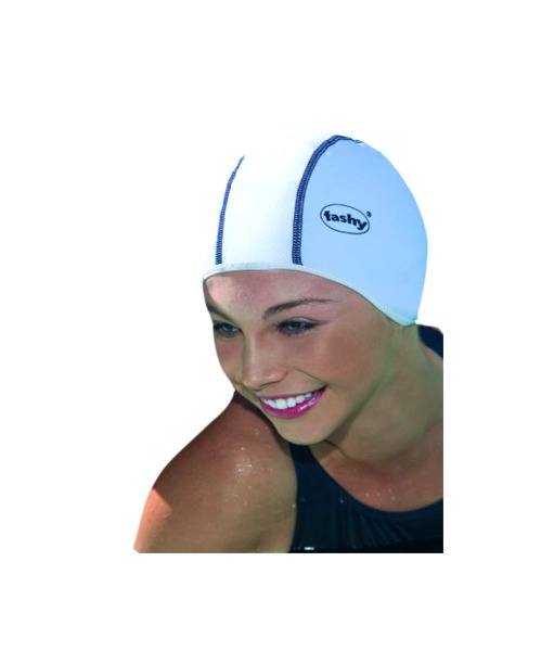 Шапочка для плавания (полиэстер) Thermal Swim Cap Long 3258-10 (белый) (97438)