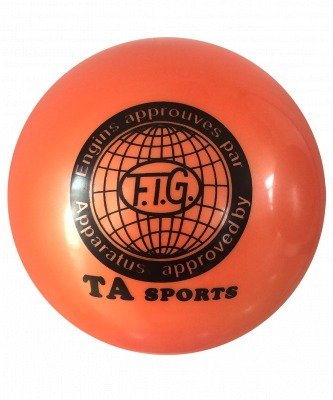 Мяч для художественной гимнастики RGB-101, 19 см, оранжевый (271231)