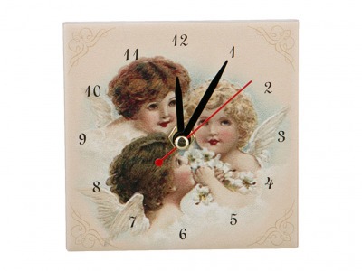 Часы "angels:с цветами"10*10 см (354-816) 