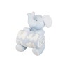 Плед с игрушкой "голубой слоник" 100*75 см., игрушка высота=25 см. Gree Textile (851-008) 