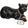 Фигурка "кошка черная с цепочкой" 13*10 см. длина=25 см. Lefard (456-905)