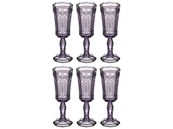 Набор бокалов для шампанского "муар" из 6 шт. 125 мл. высота=19 см. (кор=4набор.) Lefard (228-051)