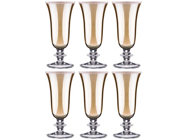 Набор бокалов для шампанского из 6 шт. 200 мл. высота=18 см. White Cristal (647-732) 