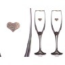 Набор бокалов для шампанского из 2 шт. с золотой каймой 170 мл. Оптпромторг ООО (802-510-09)