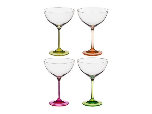 Набор бокалов для коктейлей из 4 шт"neon" 340 мл.высота=18 см. Crystalex Cz (674-393) 