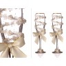 Набор бокалов для шампанского из 2 шт. с золотой каймой 170 мл. (802-510168) 