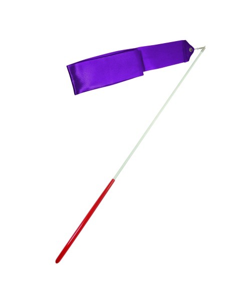 Лента для художественной гимнастики RGR-201, 4 м, с палочкой, фиолетовая (281867)