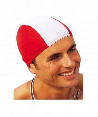 Шапочка для плавания Shot Shape Polyester 3241-04, полиэстер, красно-белый (303643)