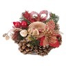 Подсвечник с красным цветком на 1 свечу диаметр=15 см. Polite Crafts&gifts (160-174) 
