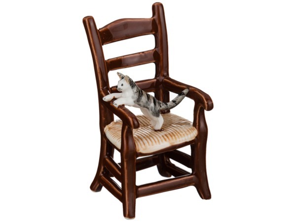 Фигурка "котенок на стуле" высота=9 см.(кор=144шт.) Lefard (101-476)