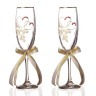 Набор бокалов для шампанского из 2 шт. с золотой каймой 170 мл. (802-510609) 