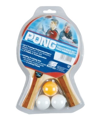 Набор для настольного тенниса Sunflex Pong 2 ракетки+3 мяча 20115 (137826)