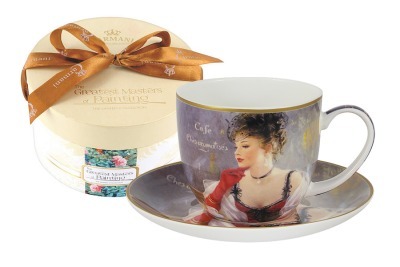 Чашка с блюдцем За чашкой кофе, в подарочной упаковке - CAR2-045-0228 Carmani