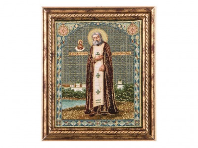 Гобеленовая икона  "серафим саровский" 28*33 см. (404-691-11) 