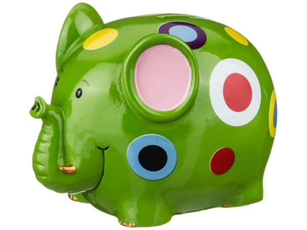 Копилка "слоненок зеленый" высота=10,5 см.(кор=36шт.) Polite Crafts&gifts (574-084)