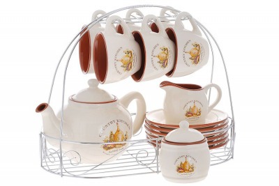 Чайный сервиз из 15 предметов на 6 персон Сардиния - TLYHD0014-BT-AL Terracotta