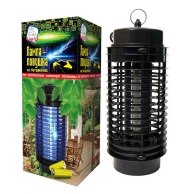 Лампа-ловушка HELP для уничтожения летающих насекомых ,на батарейках (80408) (53792)