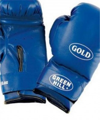Перчатки боксерские Gold BGG-2030, 10oz, к/з, синий (4485)
