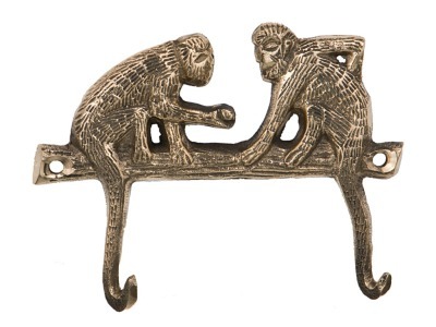 Вешалка на 2 крючка "мартышка" длина=10 см. Sri Ram (878-100-1) 