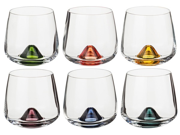 Набор стаканов для виски из 6 шт."islands mix" 310 мл.высота=9 см. Crystalex Cz (674-521) 