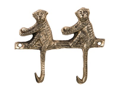 Вешалка на 2 крючка "мартышка" длина=10 см. Sri Ram (878-101-1) 