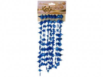Декор.  изделие "гирлянда звездочки" 2,7 м на блистере цвет темно синий без упаковки Polite Crafts&gifts (224-042) 
