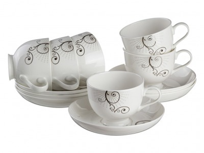 Чайный набор на 6 персон 12 пр.200 мл. Porcelain Manufacturing (133-197) 