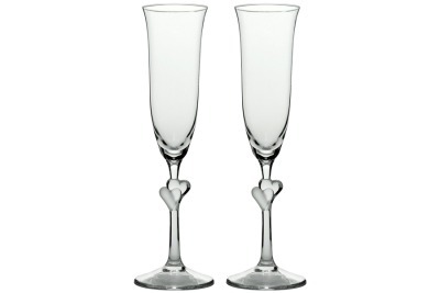 Набор: 2 бокала для шампанского Amour (белые сердца) Stolzle ( STZ-3885207-AL )