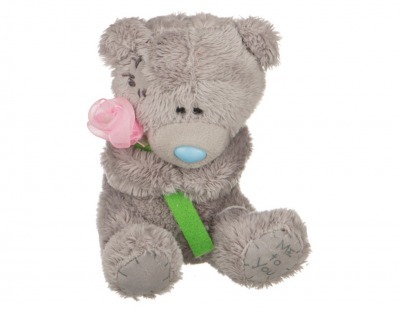 Игрушка "медвежонок тэди с цветочком" высота=10 см.9*7 см. Panawealth International (192-115) 