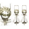 Набор бокалов для шампанского из 2 шт. с золотой каймой 170 мл. (802-510201) 