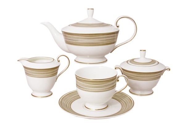 Чайный сервиз из 15 предметов на 6 персон Золотой вихрь - N51351-52302AL Narumi