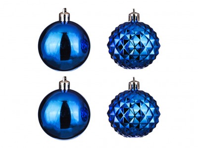 Набор шаров из 4 шт. диаметр=6 см. синий Polite Crafts&gifts (858-018) 